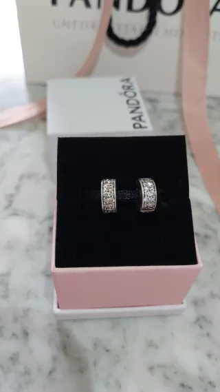 Lote 2 charm  Separadores Pandora Plata