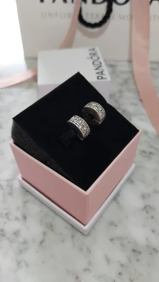 Lote 2 charm  Separadores Pandora Plata