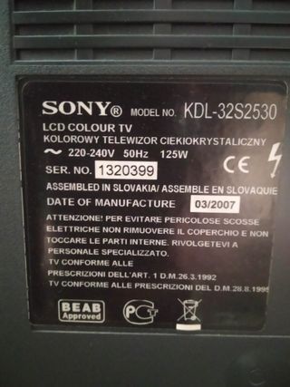 TDT + televisor SONY BRAVIA 32" (con TARA)