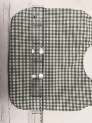 Bolso nudo japonés cuadros verde y blanco