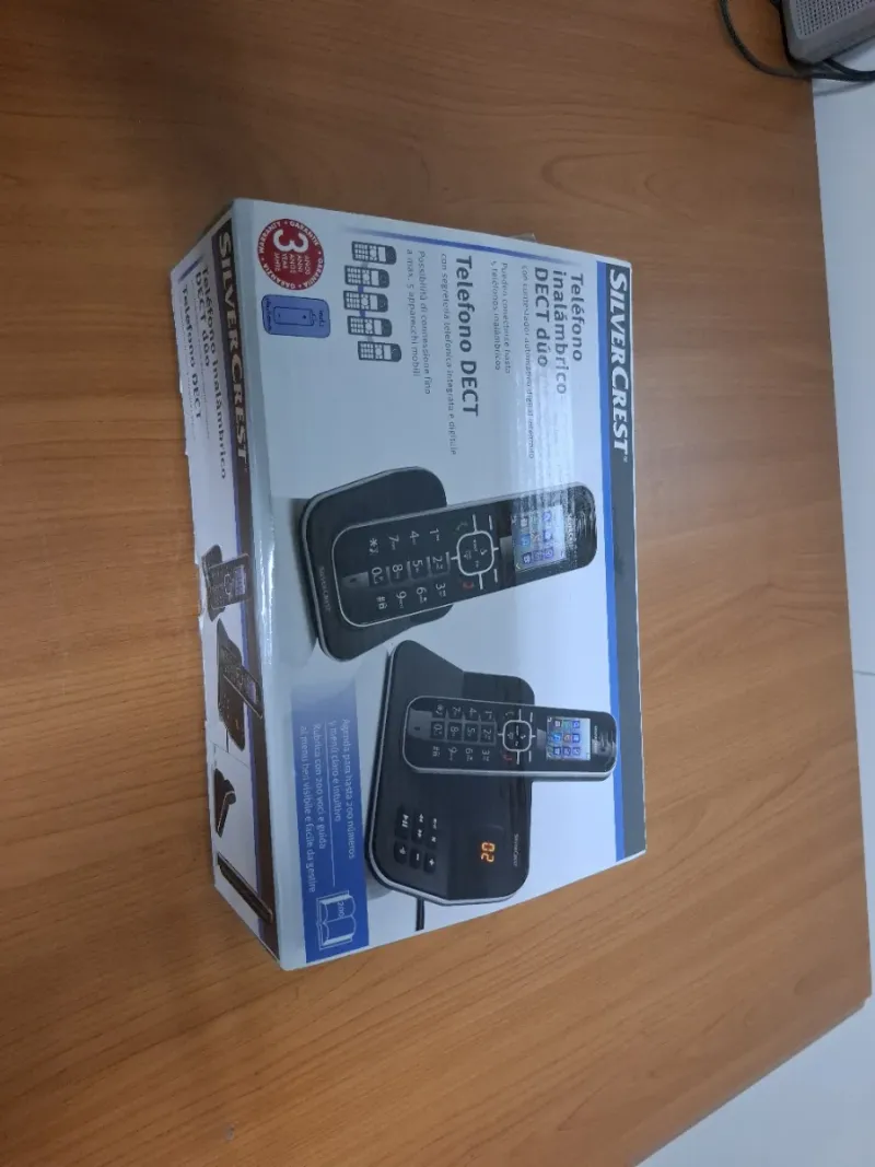 Teléfono Inalámbrico DECT Duo Silver Crest