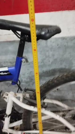 Bicicleta Freerider azul. Repasar frenos