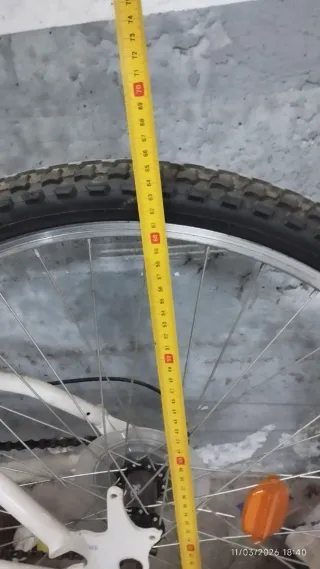 Bicicleta Freerider azul. Repasar frenos