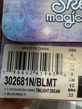 Bambas Skechers Unicornio Luces Talla 22