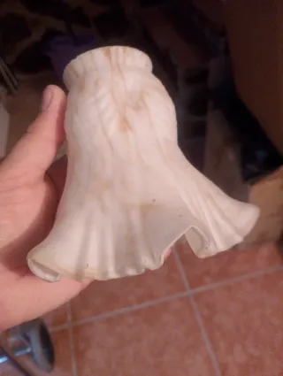 Lámpara de forja con 5 tulipas de cristal