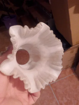 Lámpara de forja con 5 tulipas de cristal