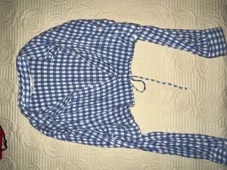 Camisa cuadros azul y blanco