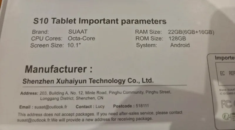 Tablet SUAAT S10 Azul afbeelding 6