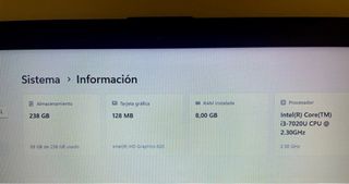 Portátil HP 250 G7 i3-7020U 8GB RAM 256GB SSD