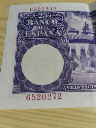 Billete 25 Pesetas 1954 España
