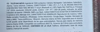 SPC Jasper 2 4G Teléfono Tapa Mayores SOS