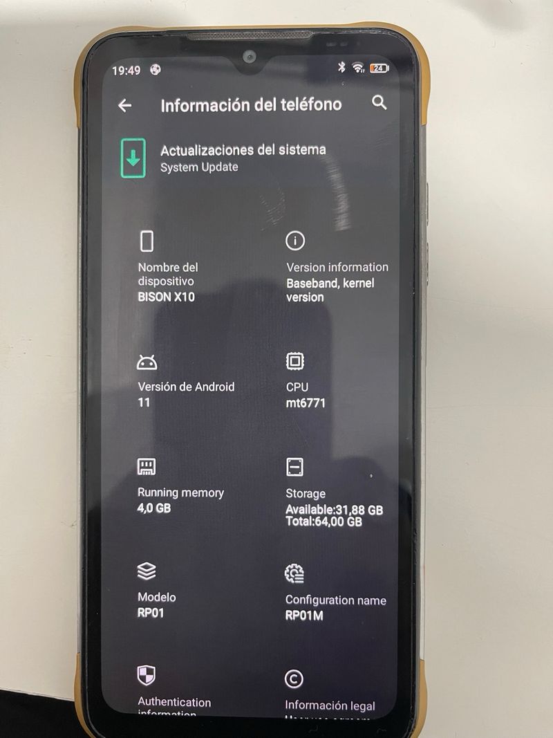 Móvil Android BISON X10 Pro Shock Proof afbeelding 4