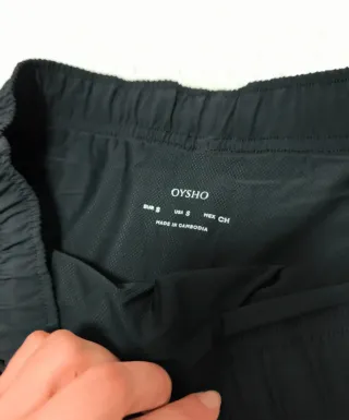 Pantalón corto deportivo Oysho negro talla S