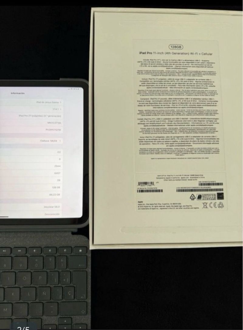 iPad Pro 11 128GB WiFi+5G Space gray afbeelding 2
