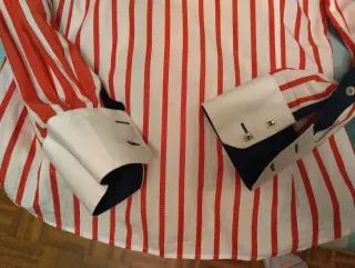 Camisa 7camici Rayas Rojas y Blancas