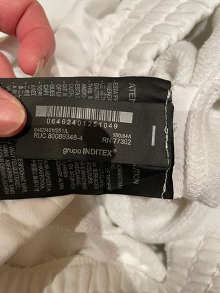 Pantalón corto blanco hombre