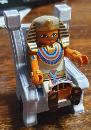 Trono Plata para Playmobil