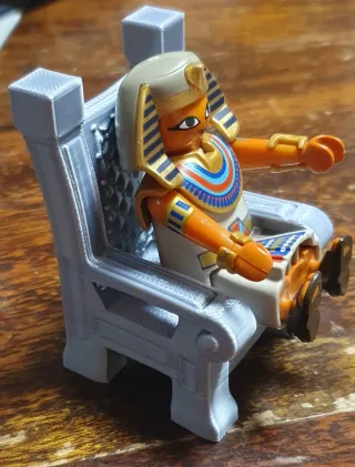 Trono Plata para Playmobil