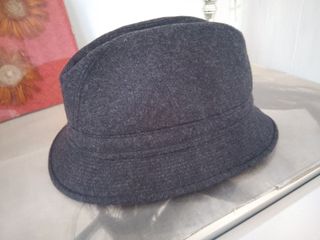 Cappello Grigio Unisex Classico fedora uomo lana
