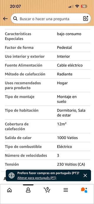 Cecotec Radiador Eléctrico Bajo Consumo