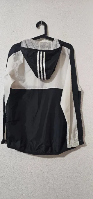 Cortavientos Adidas Negro y Blanco