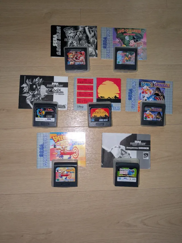 Lote 7 Juegos Sega Game Gear + Manuales