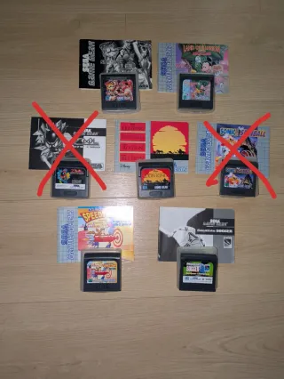 Lote 5 Juegos Sega Game Gear + Manuales