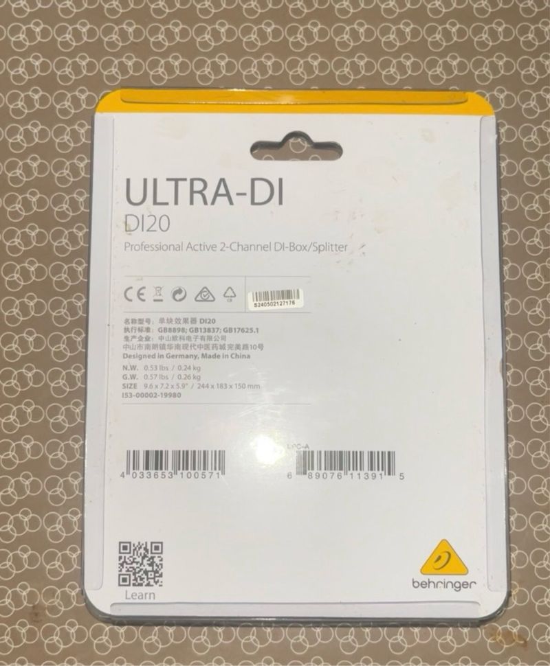 Behringer ULTRA-DI D120 Caja Inyección Estéreo afbeelding 2