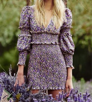 Vestido Fetiche Suances floral morado