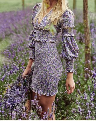 Vestido Fetiche Suances floral morado