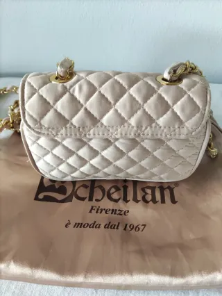 Borsetta Scheilan Firenze Raso Strass Beige Oro
