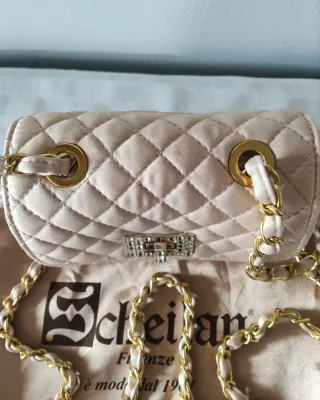 Borsetta Scheilan Firenze Raso Strass Beige Oro
