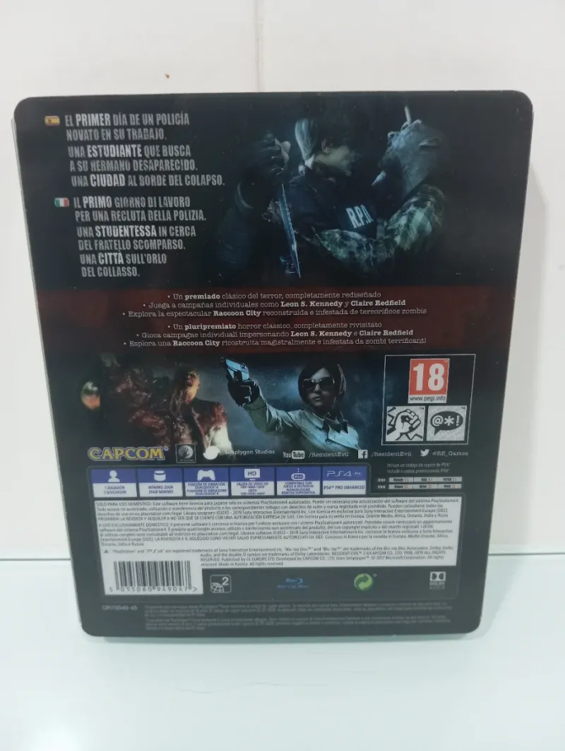Resident Evil 2 Remake Steelbook PS4 afbeelding 2