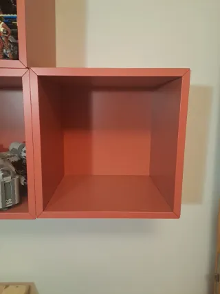 Estanteria cubo pared Ikea Rojo y Azul 6 uds.3cada