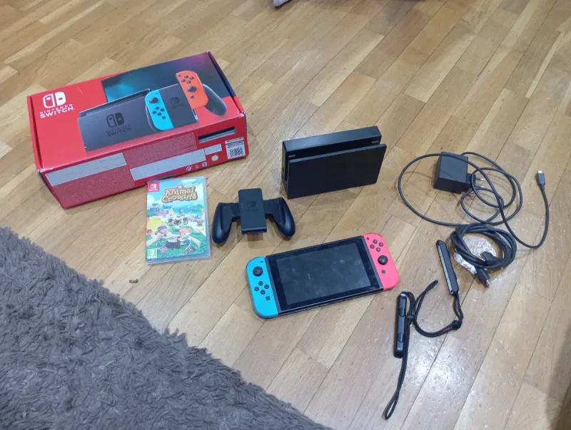 Nintendo Switch Rojo y Azul Completo y juego. afbeelding 2