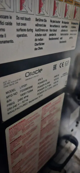 Horno rápido Oracle