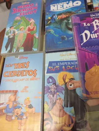 7 Películas VHS Disney Clásicos (Español)