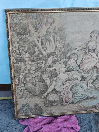 Quadro arazzo su tela antico
