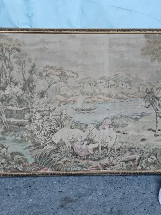 Quadro arazzo su tela antico