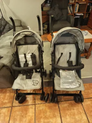 2 Sillas de Paseo Paraguas Unibles