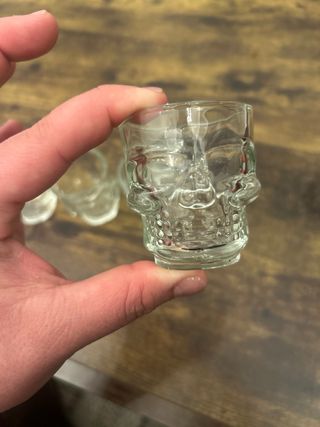 4 Vasos de chupito calavera
