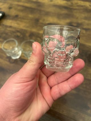 4 Vasos de chupito calavera