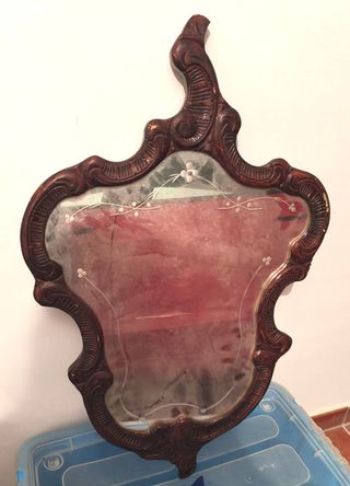 Consola y espejo antiguo de entrada