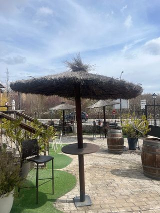 Sombrilla de brezo natural