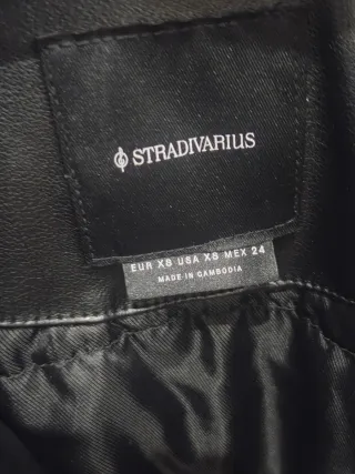 Cazadora polipiel negra Talla XS