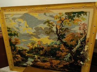 Tapiz antiguo sin terminar