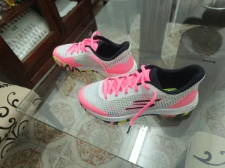 Botines Skechers Mujer Rosa y Blanco Precio negoci