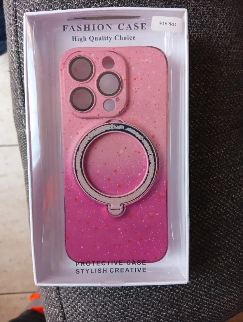 Funda iPhone 15 PRO Rosa Glitter