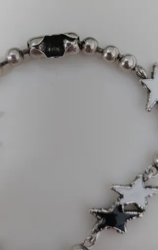 Pulseira original TwoJeys Estrelas Preto e Branco