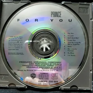 CD - Prince - For You - vintage